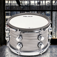 Tom de Batería Profesional Gris de 8 Pulgadas con Carcasa Duradera, Precisión de Estudio y Tono Neutro, Versátil para Roland/Yamaha/Alesis, con Parche de Malla
