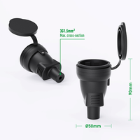Prise Schuko extérieure PHEIYON avec prise femelle IP44, raccordement européen, borne de connexion réutilisable, applications de jardinage DIY, 230V~, TPE, CE