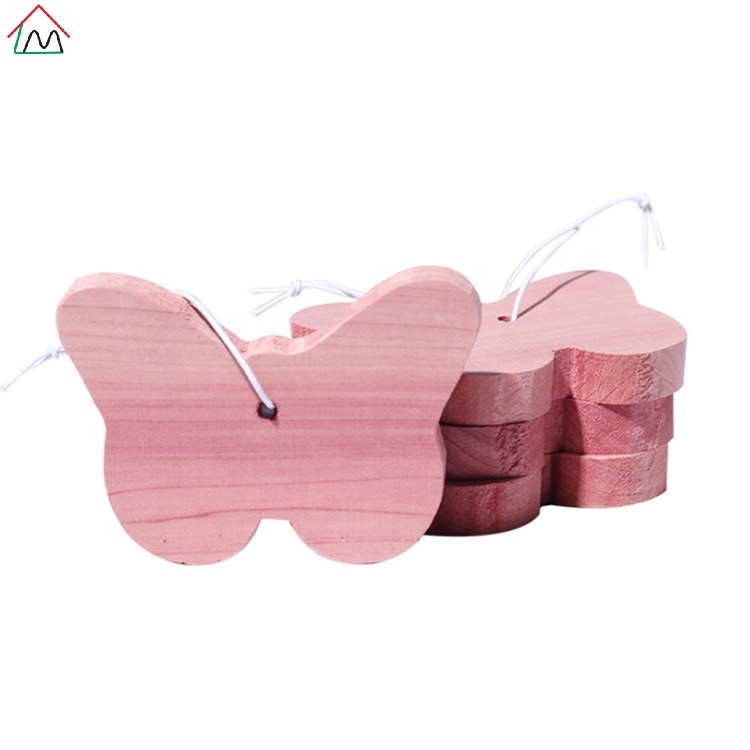 LMC108 Butterfly Wooden Shape Aromatic Cedar Wood Moth Blocks