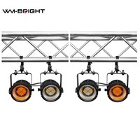 Projecteur LED Par Bi-couleur IP65 120W Blanc Chaud avec Anneau Rouge 75° Large Faisceau, Contrôle DMX512, Stroboscope et Effet Wash pour Scène, Concert, Mariage