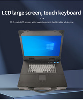 Étui pour ordinateur portable à rabat supérieur avec contrôle industriel de 17.3 pouces avec renfort pour la diffusion en direct et l'enregistrement MicroATX