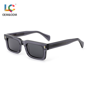 Best Selling Rectangle Polarized Shades Custom Logo Retro Square Acetate Sunglasses OEM ODM <strong>Grey</strong> <strong>Frame</strong> for Women Men Outdoor - Product Image 1