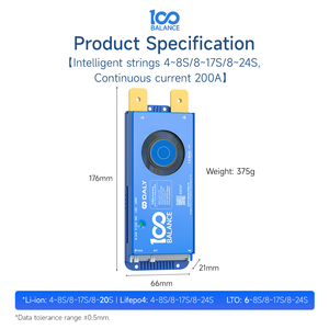Módulo de Protección de Batería de Iones de Litio <span class=keywords><strong>DALY</strong></span> <span class=keywords><strong>BMS</strong></span> <span class=keywords><strong>13S</strong></span> <span class=keywords><strong>48V</strong></span> 150A 200A, Placa de Protección PCB para Paquete de Baterías <span class=keywords><strong>48V</strong></span> B2A8S20P 8S~17S 200A 2A - Product Image 6