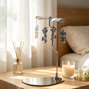 Lampu Lilin Gantung Bentuk Anjing, Hiasan Tempat Lilin Logam dengan Alas Baja Tahan Karat, Promo Hot Sale - Product Image 6