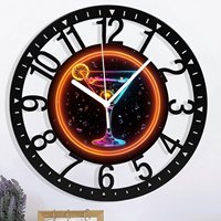 Horloge ronde en fer de style créatif de 25 cm avec un design unique