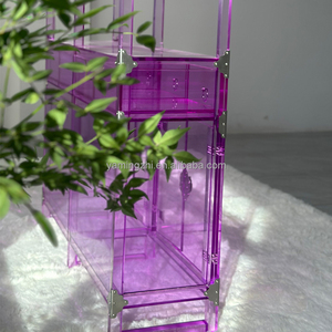 Direkt verkauf Moderne Innen architektur Möbel Dekoration Acryl Stand Rack Mehr schicht iges transparentes Acryl Display Regal - Product Image 5