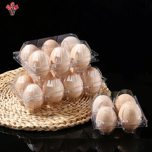 Confezioni per Uova in Plastica Riutilizzabile Trasparente, 18 Scomparti, Materiale <span class=keywords><strong>PET</strong></span> Riciclato, 4 Pezzi, Vaschette Monouso per 6/8/10/12/15/20/30 Uova, Vendita all'Ingrosso - Product Image 1