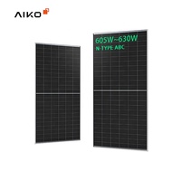 Panneaux solaires Aiko 655W 660W 665W 670W 675W 680W, type N, monocristallins ABC, pour l'électricité domestique