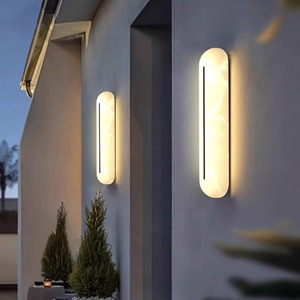Outdoor Wall Lamp Long Strip Led Warm <b>Light</b> Waterproof Modern Minimalist For Villa Courtyard Entrance - Product Image 2