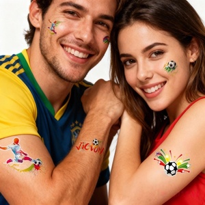 Autocollant Tatouage Métallique 2026 Compétition États-Unis Canada Mexique Sports Jeux Fans Football Cheerleading Maternité - Product Image 3