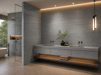 Dalle de quartzite gris Lyon poli pour comptoir de cuisine, panneau mural d'ascenseur, marche d'escalier, seuil de porte, rebord de fenêtre, carrelage de sol