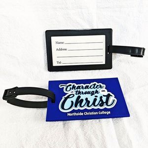 Cadeaux promotionnels, étiquette de bagage en caoutchouc PVC souple personnalisée, imperméable, mignonne, pour les voyages - Product Image 3