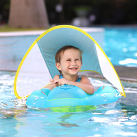 2021 Nhà Máy OEM Mới Nâng Cấp Inflatable Bơi Bé Float Với Canopy Kids Bơi Eo Huấn Luyện Viên Bơi Vòng Bé Float