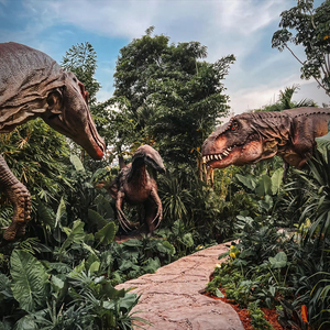Modèle de dinosaure animatronique Carnotaurus en métal grandeur nature sur le thème du parc jurassique pour parcs d'aventure et centres commerciaux - Product Image 6