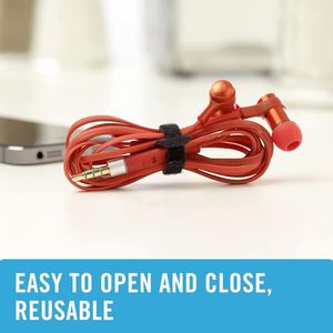 Eco-Friendly Reusable Self-Adhesive <b>Cable</b> Ties Double Hook Loop Tape Fastening Wire Cord Organizer for Home Management <b>Bag</b> - Product Image 4