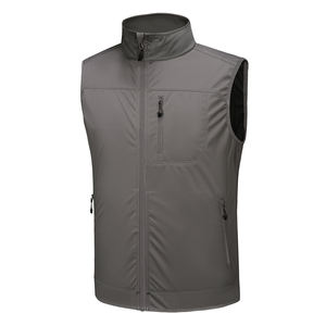 Men's Luxury Lightweight Golf <b>Vest</b> Full Zip Windproof Sleeveless Utility Sport Gilet Mandarin Breathable Customizable for Winter - Product Image 3