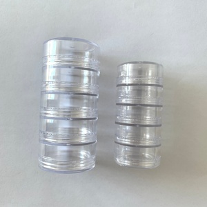 Boîte de rangement pour bijoux, organisateur multicouche, support de rangement pour bracelets, boucles d'oreilles, boîte de rangement en plastique pour ongles, présentoir avec couvercle - Product Image 1