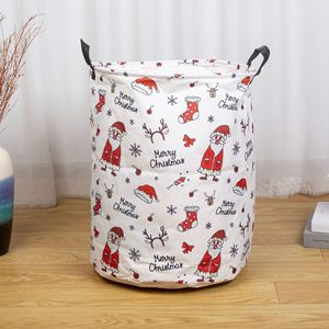 Panier à linge sale pliable imperméable à l'eau avec motif de Noël pour organiser les vêtements et les jouets avec poignée <span class=keywords><strong>en</strong></span> PU - Product Image 1