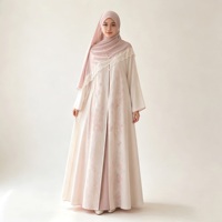 Ensemble jupe et khimar tissé ample pour femme grande taille, avec nœud et bordure en dentelle, tenue de prière modeste, vêtements musulmans islamiques