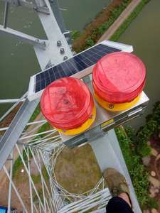 Luz de obstrucción <span class=keywords><strong>LED</strong></span> roja tipo B de intensidad media <span class=keywords><strong>solar</strong></span> todo en uno con sistema de respaldo para torres de transmisión - Product Image 3