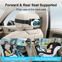Caméra de voiture pour bébé sans fil CarPlay Android Auto HD 1080P avec moniteur pour siège arrière et vision nocturne IR