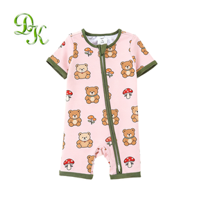 Combinaisons pour bébé respirantes et confortables de nouvelle conception, imprimées par sublimation, avec fermeture éclair ou boutons - Product Image 3