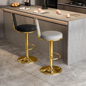 Modern <strong>Kitchen</strong> <strong>Island</strong> <strong>Stools</strong> Swivel Counter Height Barstools <strong>With</strong> Back Adjustable Chairs for Home Bar Dining Room - Product Image 6