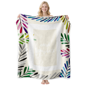 Geometric Print Flannel Raschel Blanket Rectangular Modern Design Anti-Pilling <b>Machine</b> Washable for Home Use Four Seasons - Product Image 2