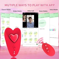 Tragbarer Slip-Vibrator mit App-Fernbedienung, Herz-Schmetterling Klitoris G-Punkt Vibrator mit Starkem Magnetclip 10 Vibrationsmodi