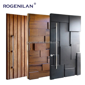 Biệt thự sang trọng lối vào chống trộm cửa trước nhôm phía trước bên ngoài cửa hiện đại pivot bọc thép cửa dân cư - Product Image 3