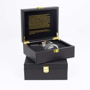 Boîte de rangement <span class=keywords><strong>en</strong></span> cuir et <span class=keywords><strong>bois</strong></span> de style rétro personnalisée <span class=keywords><strong>avec</strong></span> <span class=keywords><strong>serrure</strong></span> pour protéger les articles <span class=keywords><strong>en</strong></span> verre, les bijoux et les ensembles de parfums, logo personnalisé - Product Image 5