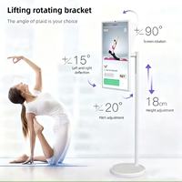 TV Pintar LED Putih Android 21,5 inci Baru, Dapat Diputar, 4K 120Hz, Layar Sentuh, Portabel, Digital Signage untuk Pendidikan