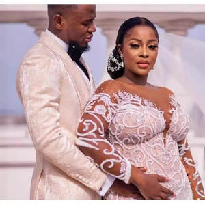 Chất Lượng Cao Tùy Chỉnh 2 Trong <span class=keywords><strong>1</strong></span> <span class=keywords><strong>Wedding</strong></span> Dress 2025 Cộng Với Kích Thước 2 Trong <span class=keywords><strong>1</strong></span> <span class=keywords><strong>Wedding</strong></span> Gown Đính Cườm Nàng Tiên Cá 2 Mảnh <span class=keywords><strong>Wedding</strong></span> Gowns - Product Image 4