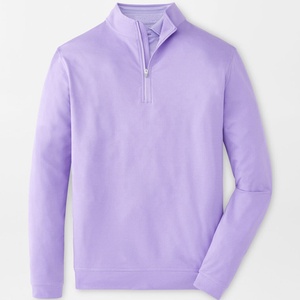 Felpa da <span class=keywords><strong>uomo</strong></span> 1/4 con cerniera girocollo felpa con collo finto felpa da Golf con tecnica ricamata per la stagione primaverile - Product Image 5