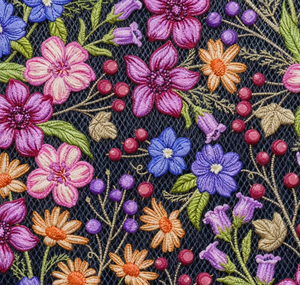 Nhà Máy Chuyên Nghiệp 140gsm Dệt Kim Thêu Lưới Sequin Lưới In Kỹ Thuật Số Vải Cho Ăn Mặc - Product Image 2