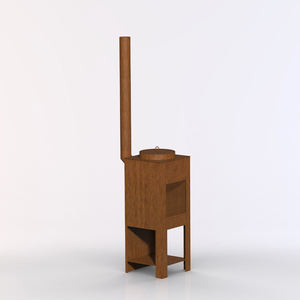 Stock disponible altura ajustable Picnic fogata cocina <span class=keywords><strong>leña</strong></span> acero al carbono chimenea de madera inserto - Product Image 5