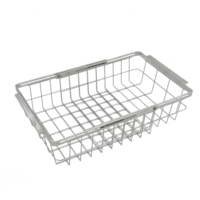 Égouttoir à vaisselle extensible et réglable en acier inoxydable 304, rectangulaire, moderne, durable et antirouille, pour évier de cuisine