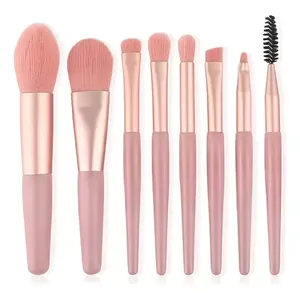 Set di pennelli per trucco professionale da 8 pezzi per cosmetici