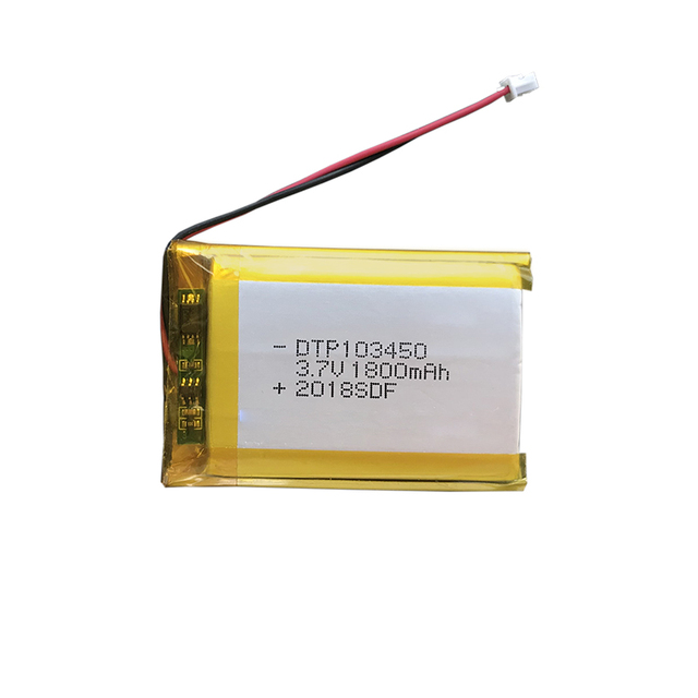 103450 Rechargeable Lipo 3.7V 1800mah 1800mAh KC CB UN38.3 CE Certified Pouch Lithium Polymer Battery for Consumer Electronics