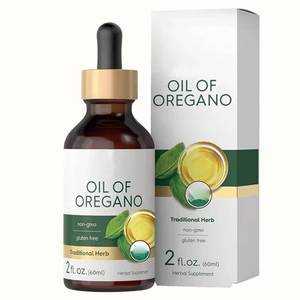 En stock <span class=keywords><strong>Huile</strong></span> naturelle <span class=keywords><strong>d</strong></span>'<span class=keywords><strong>origan</strong></span> en gouttes liquides USDA Non OGM Sans gluten Herbe traditionnelle Soutien immunitaire et intestinal 2 fl oz (60 ml) - Product Image 1