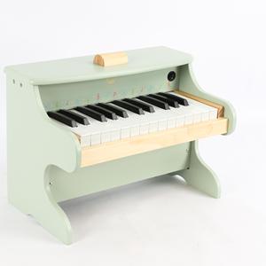 Piano en <span class=keywords><strong>bois</strong></span> pour enfants clavier guitare jouet à piles cadeau pour bébé enfant en bas âge garçon fille maison - Product Image 2