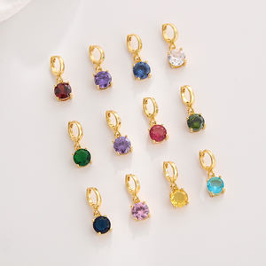 Подвеска на день рождения, подарочное ожерелье из драгоценных камней, 18 карат, с золотыми кристаллами, цирконами, зажимы, подвеска, аксессуары, ожерелье, ювелирные изделия - Product Image 1