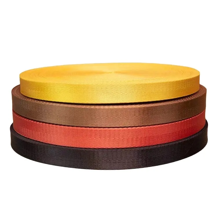 Aangepaste Veelkleurige Zwarte Polyester/Nylon Bias Tape Binding Tape Voor Kleding Twill Webbing Fabrikant Heavy Duty