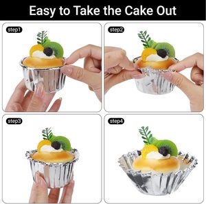 Moules à <span class=keywords><strong>muffins</strong></span> en <span class=keywords><strong>papier</strong></span> de qualité alimentaire de 3,5 oz, jetables, résistants au four, pour cupcakes, ramequins, emballages pour gâteaux de mariage et d'anniversaire - Product Image 6