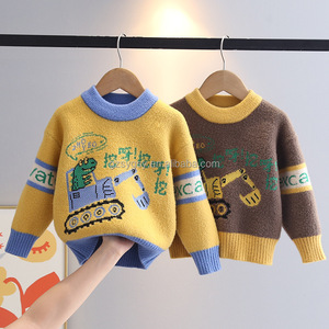 Bán Buôn Chàng Trai Áo Len Thiết Kế O-Cổ Dệt Kim Mohair Áo Len Chất Lượng Cao Bông Áo Len Cho Trẻ Em - Product Image 1