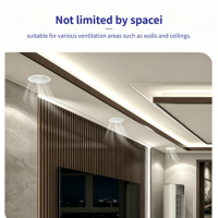 Diffuseur d'air compact sans cadre en acier inoxydable et alliage d'aluminium pour ventilation CVC