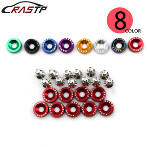 RASTP M6 - Juego de tornillos y arandelas de aluminio para soporte de matrícula, modificación de coche, 8 colores decorativos - Product Image 1