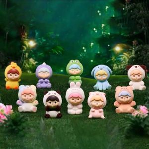 Genuino Hello Island <span class=keywords><strong>NEGO</strong></span> Oficina PVC caja ciega tres generaciones bosque amigos serie adorno hecho a mano Animal marea juguete para regalo - Product Image 5