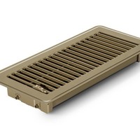 PATIKIL 10x2 pouces, 2 pièces, grille de ventilation de sol moderne en acier galvanisé robuste, couvercle de ventilation réglable à fixation murale, pour la maison