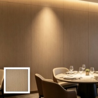Panneau mural acoustique à lattes au design moderne, en bambou et charbon de bois, pour l'intérieur des chambres d'hôtel
